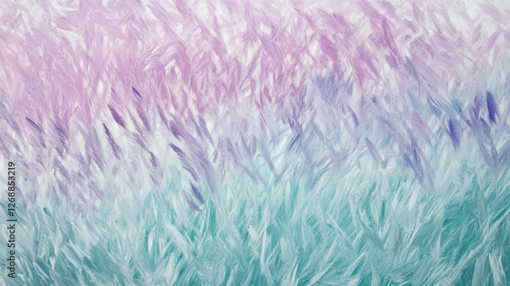 Poster Soft pastel strokes create an abstract background with vibrant hues blending seamlessly in a calming landscape