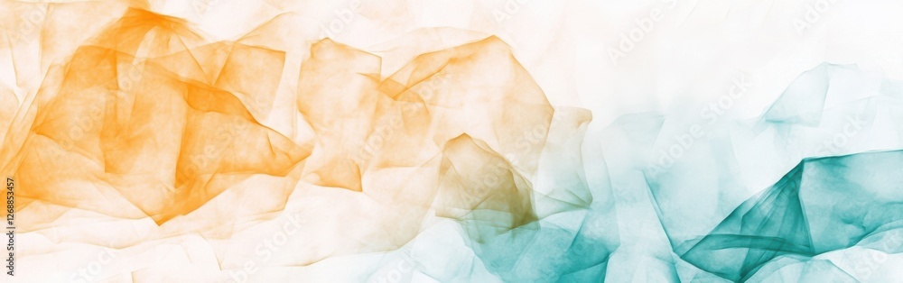 Poster soft pastel amber and teal grid fragments create a serene atmosphere for relaxation and inspiration 