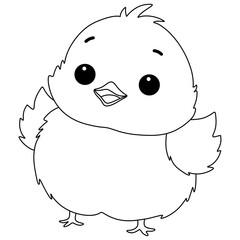 Animal chicken coloring line
