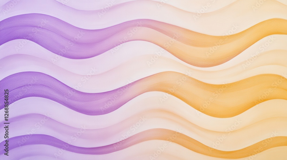 Leinwandbilder exploration of minimalist pencil strokes creating harmonious wave patterns in warm tones at an abstr