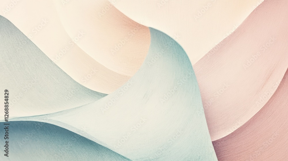 Aufkleber elegant minimalist pencil strokes create a calming abstract background in soft pastel hues