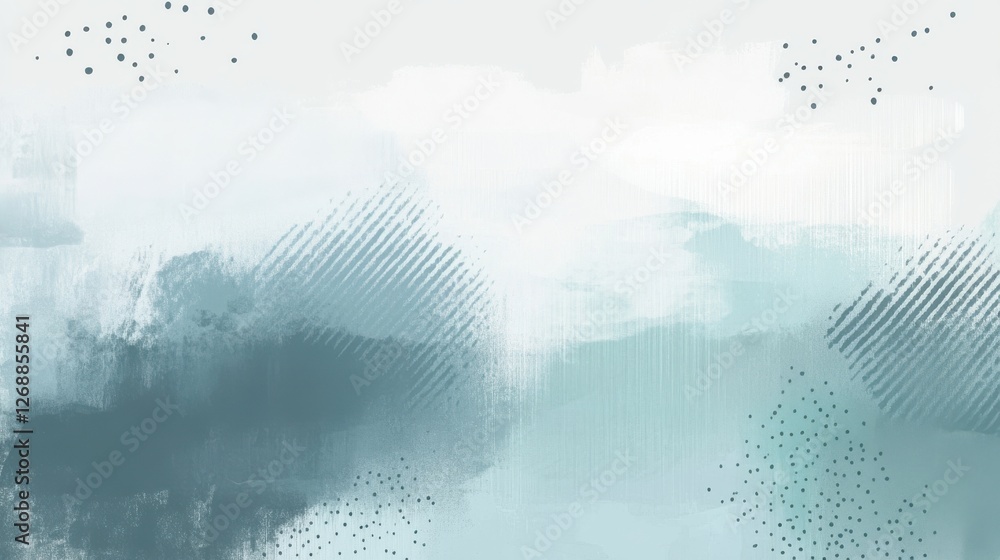 Aufkleber Gradient pencil strokes create soothing mint-colored artwork with soft textures and varied patterns