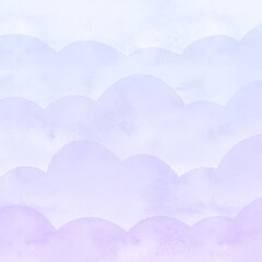 Watercolor purple cloud