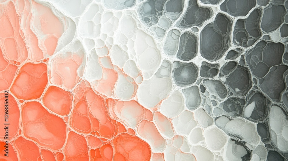 Aufkleber Elegant coral to gray transitions create a stunning abstract visual experience in a textured artwork