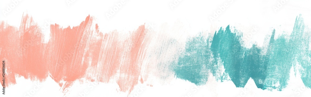 Fototapete soft pastel brush strokes create a serene and calming effect on a clean white background in a contem