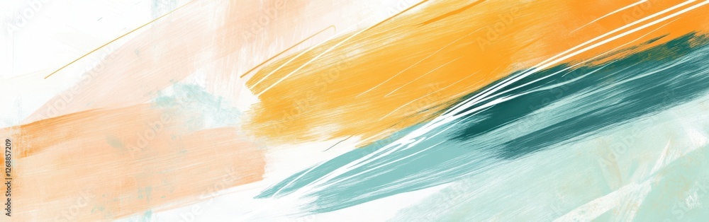 Poster delicate pastel mint strokes create a soothing abstract design full of calming colors and textures
