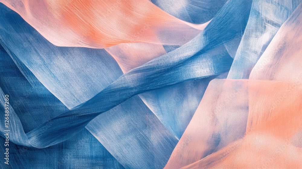 Aufkleber abstract pencil strokes create a flowing composition of soft colors and textures
