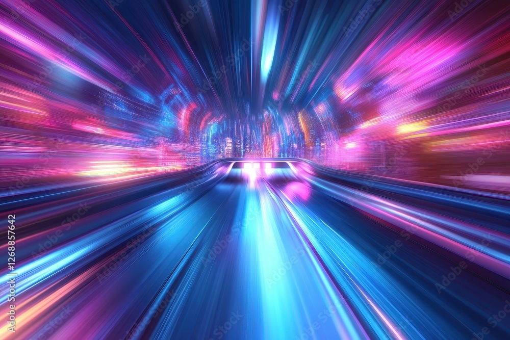 Aufkleber vivid abstract light trails create a futuristic dynamic background