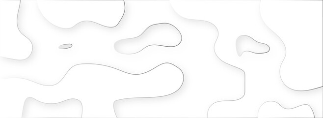 abstract white background with random geometric shape and golden stroke