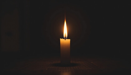 burning candle in the dark Glow in the Dark Support Earth Hour 