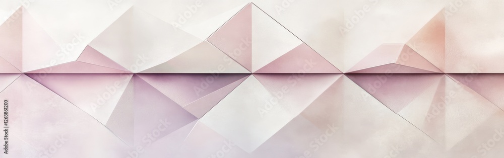 Aufkleber Minimalistic diamond-patterned texture reflecting light with soft hues and geometric shapes creating a modern aesthetic