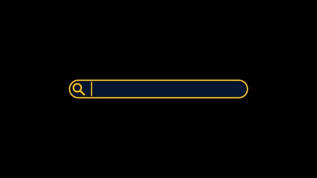 Animated Search bar icon. a web search icon motion graphics. search box design video.