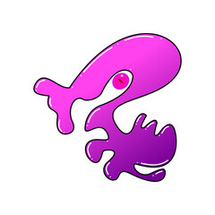 abstract design of roaring monster head