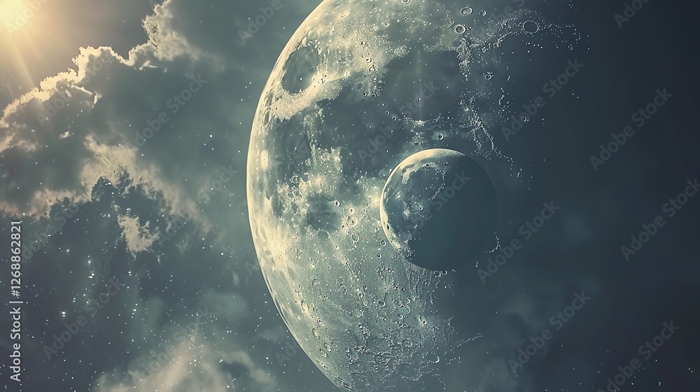 Aufkleber the moon is a beautiful and mysterious object that has captured the imagination of humans for centur