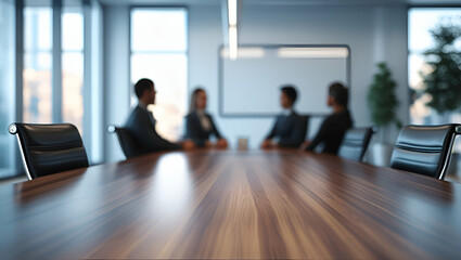 Obraz premium business people in a meeting, business people working together in office, blurred image of businessman addressing team blurred image
