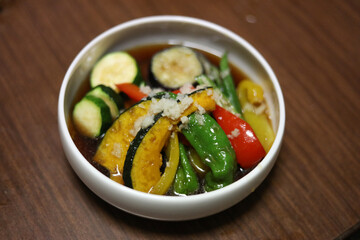 夏野菜の揚げびたし