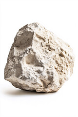 Obraz premium white stone rock isolated on white background texture detail closeup