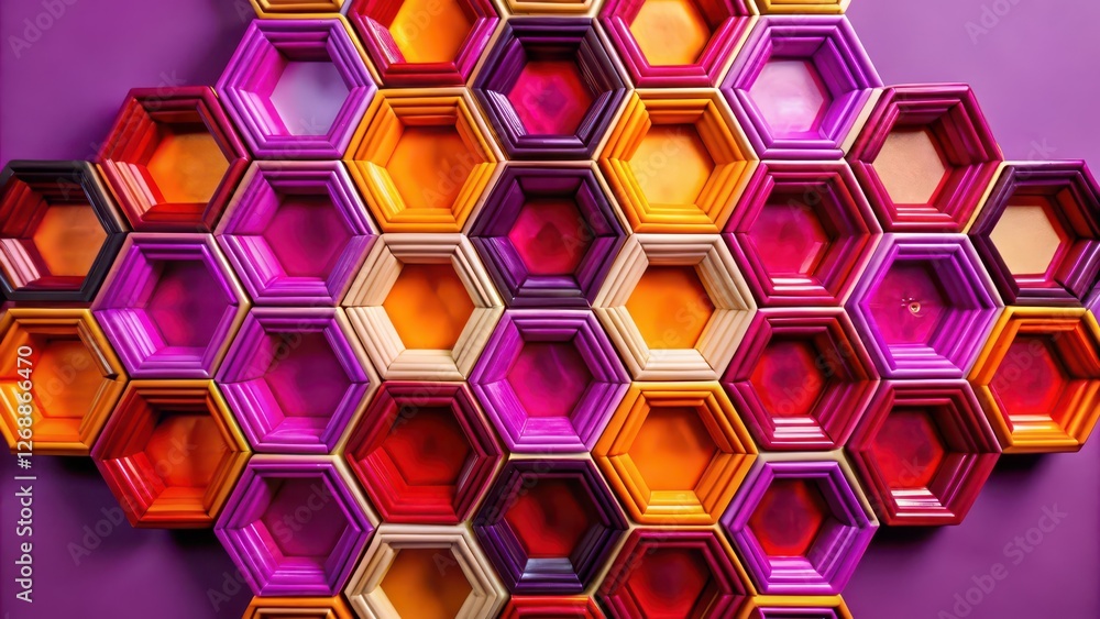 Poster abstract hexagon pattern background