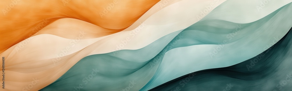 Poster soft pencil strokes create a gradient of overlapping colors in a calming abstract composition