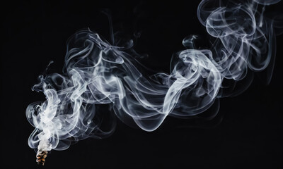 Mystical Smoke Swirls. Abstract Motion in the Dark.