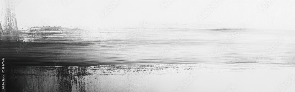 Poster muted gray minimalist strokes create a calming atmosphere in a serene abstract setting