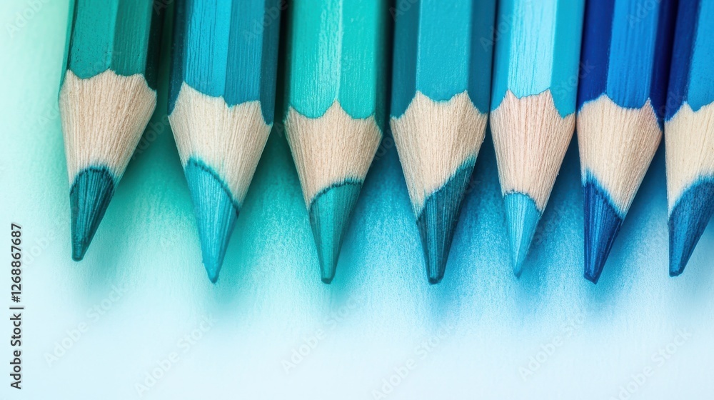 Poster gradient of pale pencil strokes in soft shades creating a tranquil and artistic atmosphere