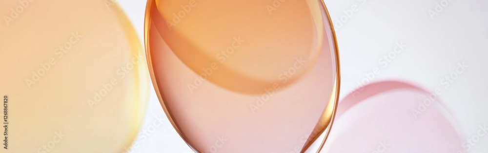 Poster minimalist amber and pink shapes displayed with sharp edges in an abstract arrangement