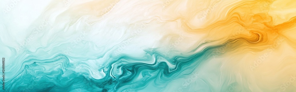 Aufkleber elegant smooth gradient background blending soft turquoise and warm orange hues, perfect for various