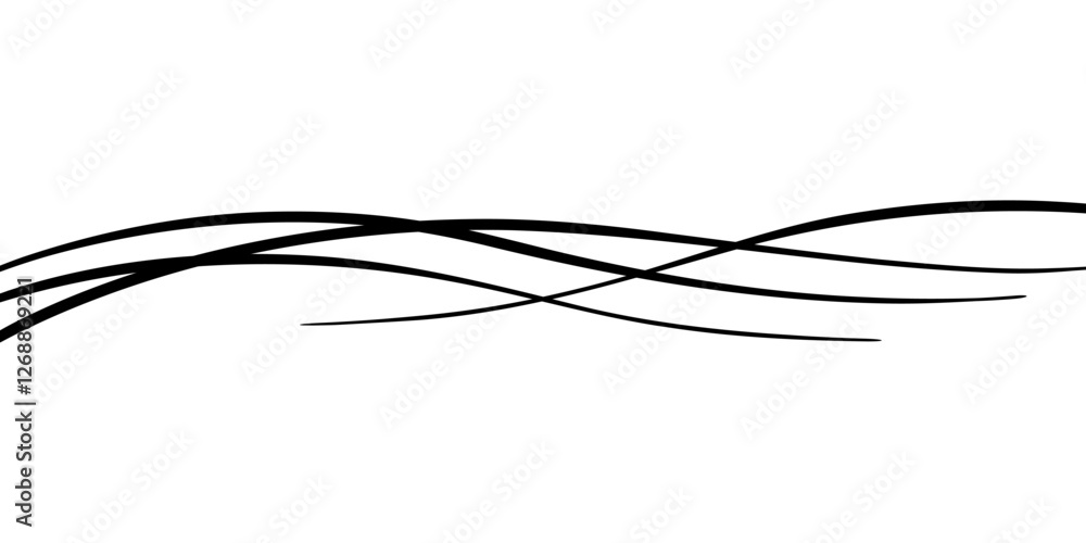 Aufkleber modern minimalistic horizontal, abstract background of wavy lines. elegant waves, graphic illustrati