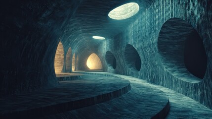 A cave where each echo produces a slight delay, creating a natural delay effect that can layer sounds into a complex auditory experience