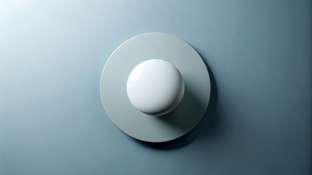 A minimalist design is presented with concentric circles in subtle shades of gray, featuring a shadow on the smooth surface.Composition highlights simplicity and elegance through its geometric form.AI