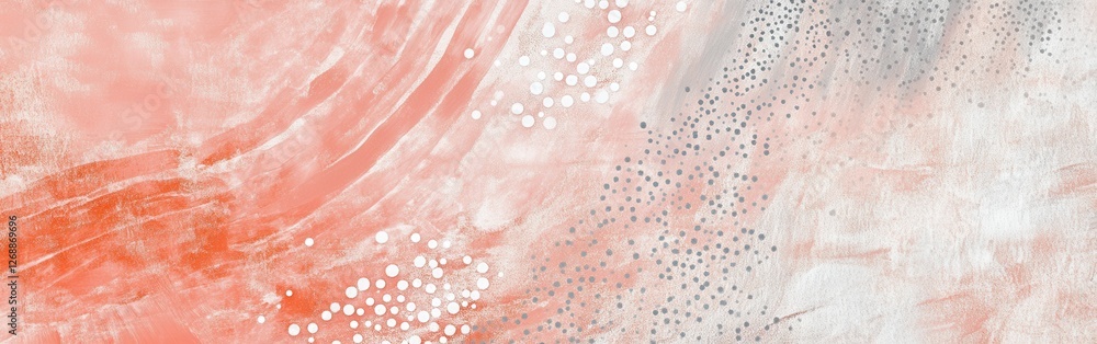 Poster abstract coral and gray pencil strokes create a soothing blend of colors in a textured artwork best 