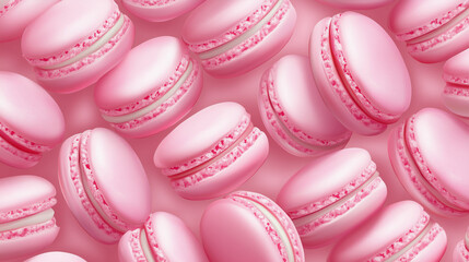 Obraz premium pink french macarons