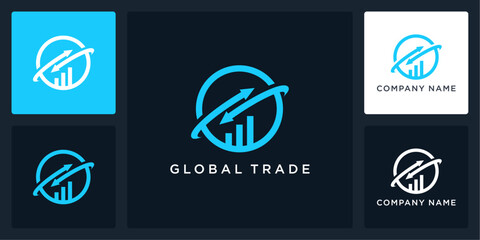 Global trade logo design