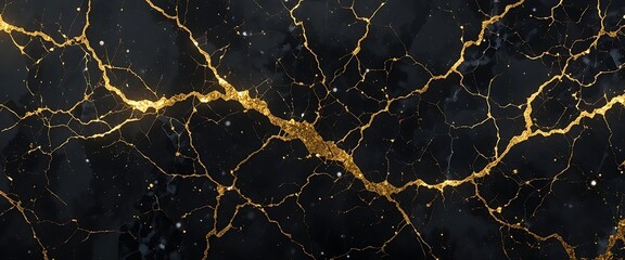 Black Gold Marble Texture Luxury Design Background