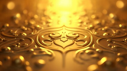 Luxurious Gold Background with Ornate Details