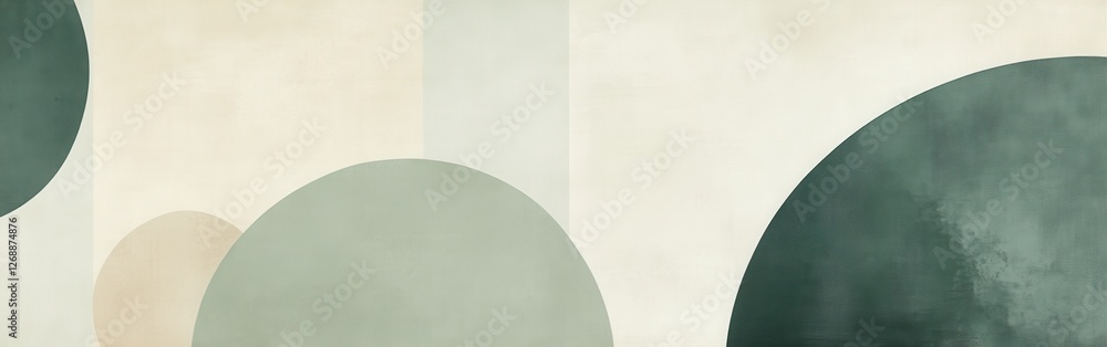 Poster serene abstract composition featuring soft colors and calming shapes highlighting tranquility