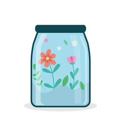Floral Jar Illustration
