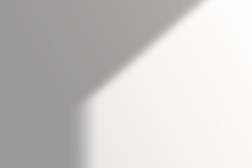 Shadow of the window on a gray background. Horizontal orientation, 3D rendering, overlay effect for photo