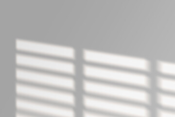 Shadow of the window on a gray background. Horizontal orientation, 3D rendering, overlay effect for photo