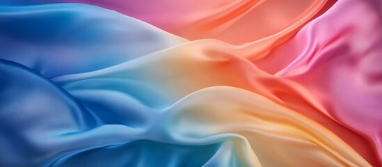 Obraz premium A Spectrum of Fluid Silks A Vibrant Display of Gradient Hues
