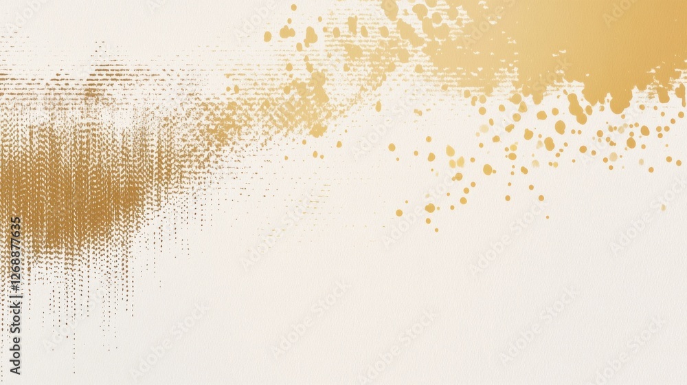 Poster Halftone gradient showcasing a vibrant mustard yellow on a light background, creating a unique visual texture and depth