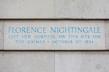 Florence Nightingale Plaque on Harley Street, London