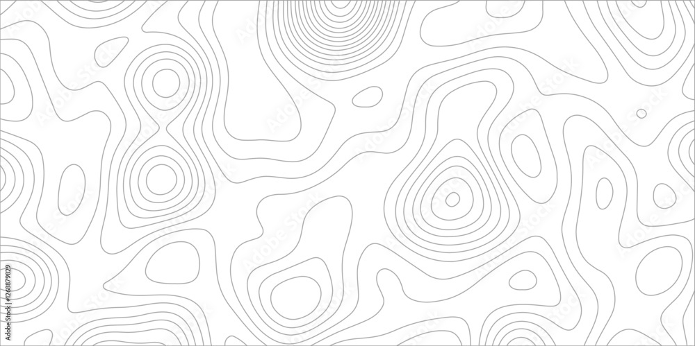 Poster abstract background with topographic map white background. the stylized height of the topographic ma