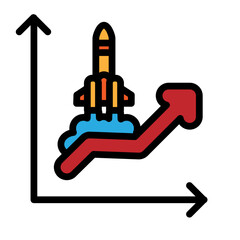 Performance Boost Vector Filled Icon Design