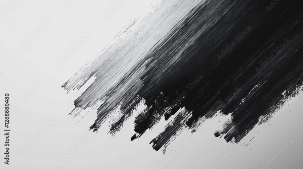 Poster Pencil strokes create a smooth gradient transitioning from dark to light shades on a minimalistic background