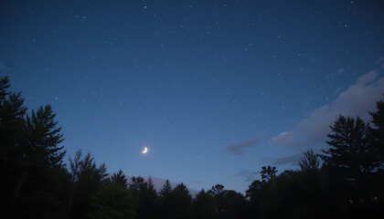 night sky with moon  Glow in the Dark  Support Earth Hour