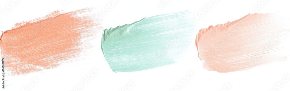 Poster soft pencil strokes blend in faint mint and peach colors, creating an artistic display