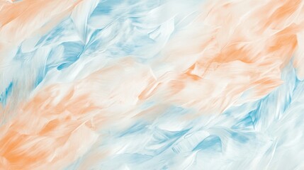 Obraz premium Soft pencil strokes create flowing brushstrokes in light hues of blue and orange, conveying a sense of tranquility and movement