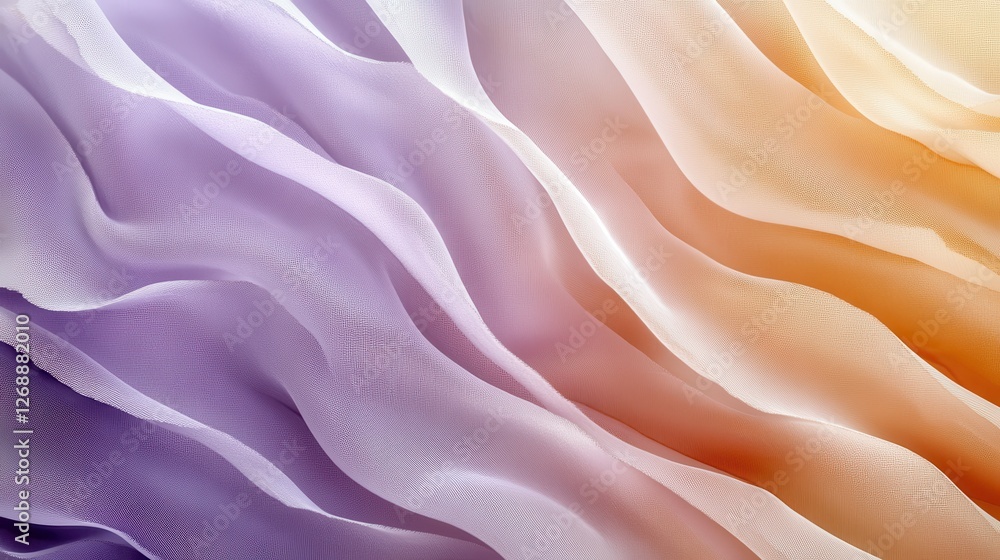 Leinwandbilder soft pencil strokes create a gentle gradient blending lavender and peach colors in flowing fabric te